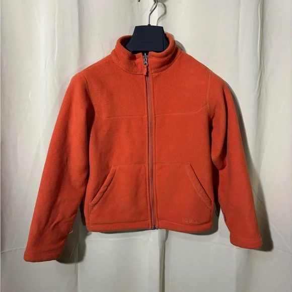 ✂️LL Bean Orange Fleece Jacket - Picture 1 of 10